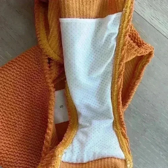 Nia Lynn by Nicole Williams English Sports Illustrated Maui Bikini Orange size s - Picture 9 of 10